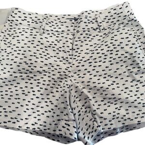 Nautica White and Navy Fish Print Women's Shorts
